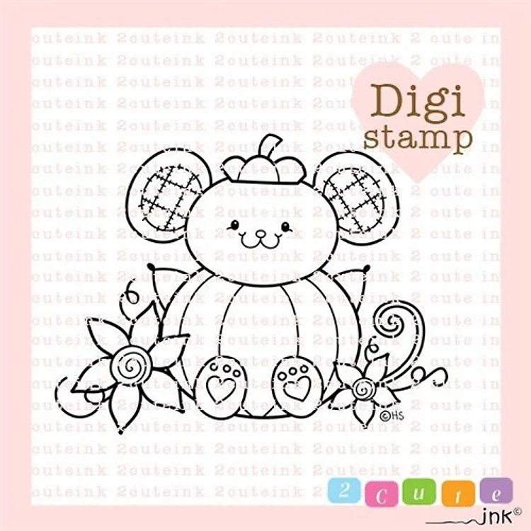 Pumpkin Mouse Digital Stamp