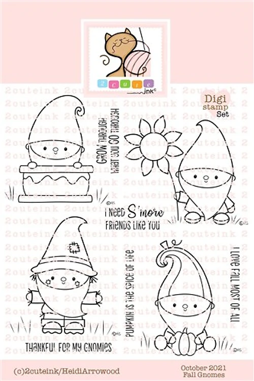 Fall Gnome Digital Stamps Set