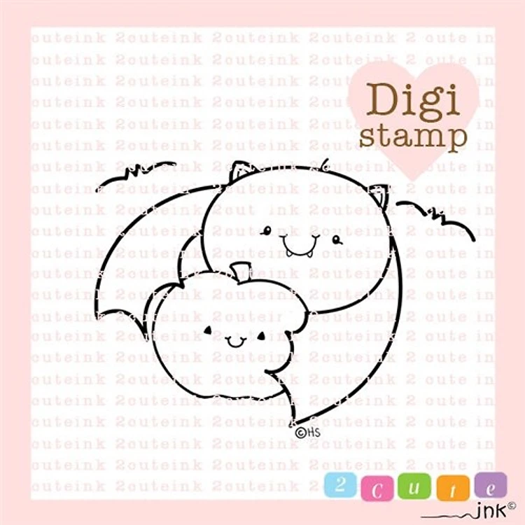 Batty Digital Stamp for Card Making