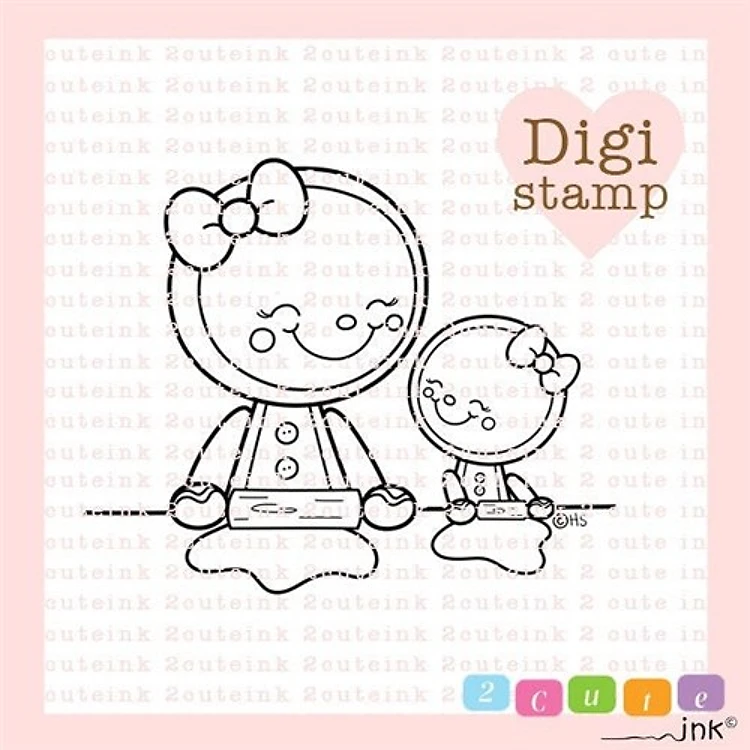 Baking Digital Stamp