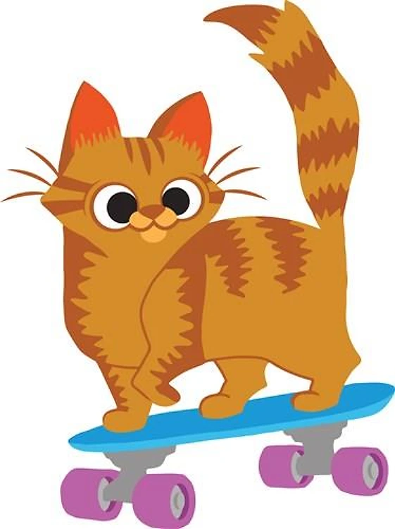 Skateboard Cat