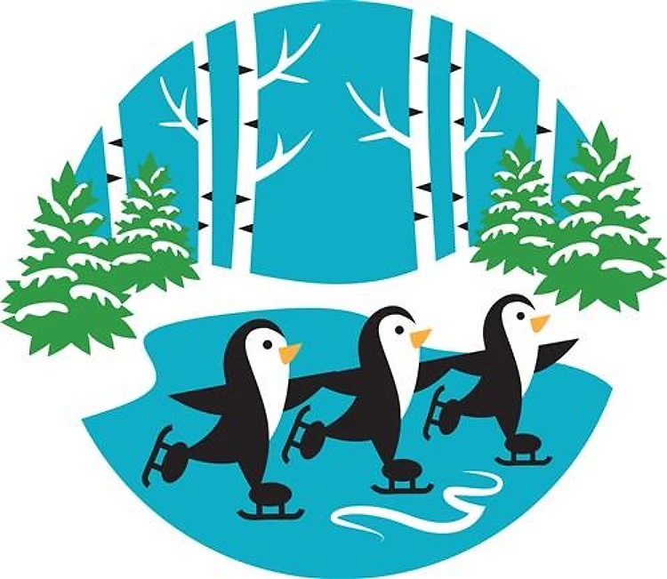 Winter Penguins Scene
