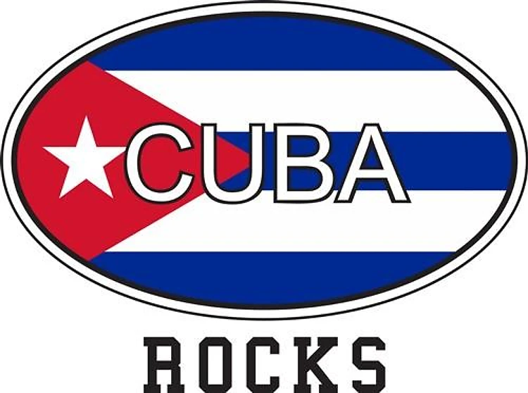 Cuba Flag Oval
