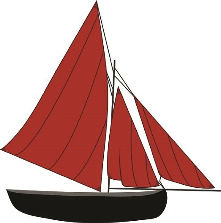 Red Sail Boat