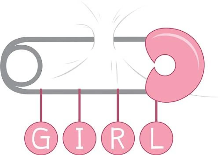 Girl Diaper Pin