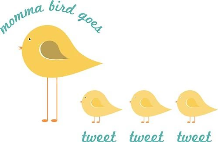 Tweeting Momma Bird