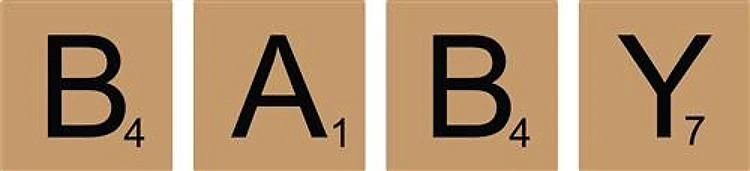 Scrabble Letter Baby