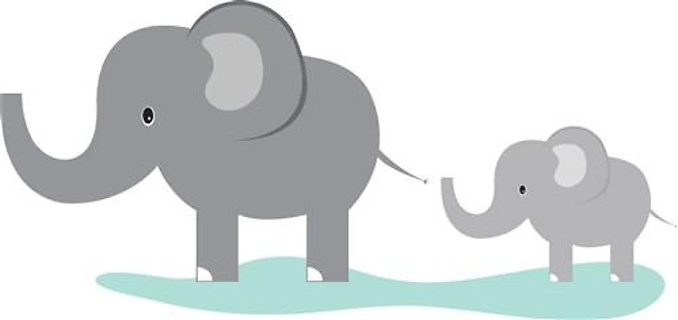 Elephant And Cub