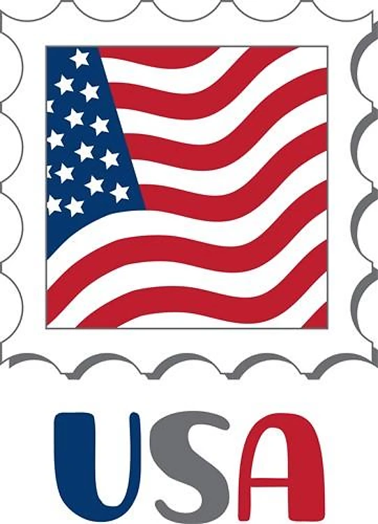USA Flag Stamp