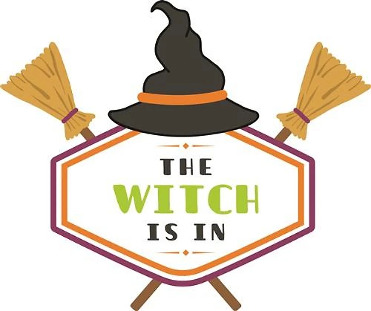 Halloween Witch Broom Sign