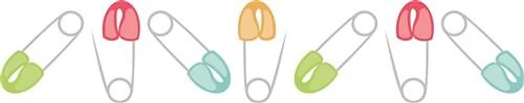 Diaper Pins Border