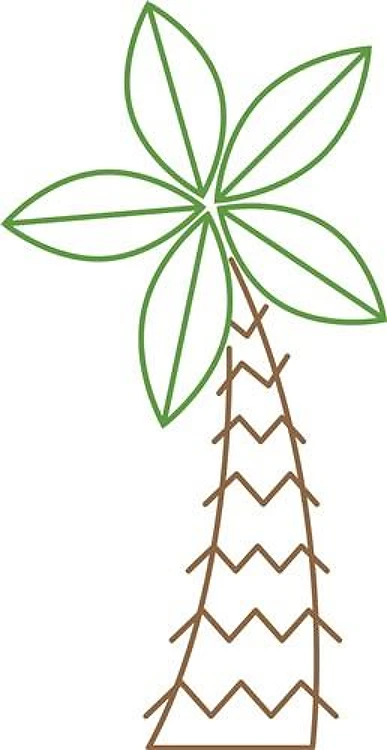 Tropical Tree Outline
