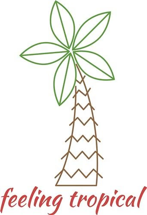 Tropical Tree Outline