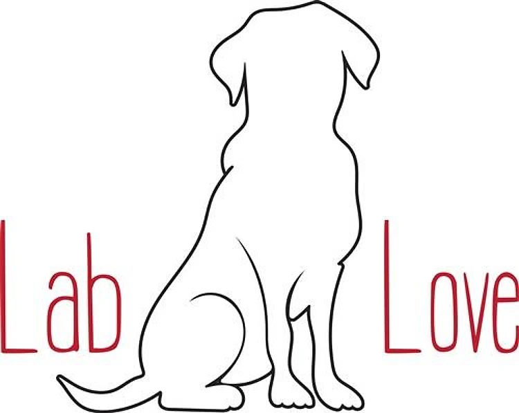 Lab Love Dog Outline