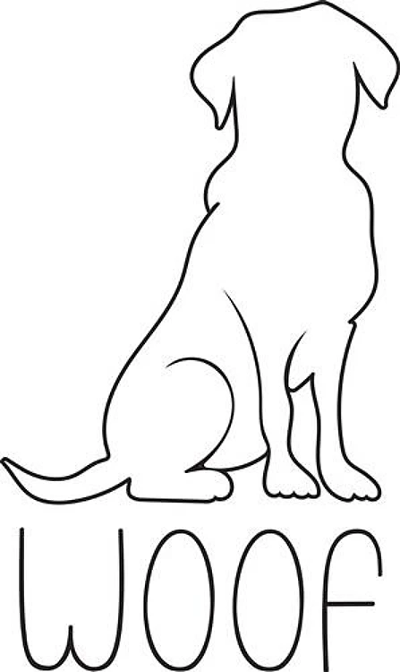 Woof Dog Outline