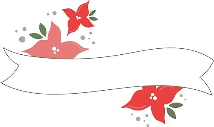 Pointsetta Ribbon