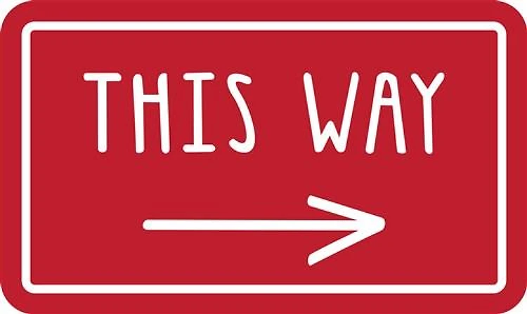 This Way Sign
