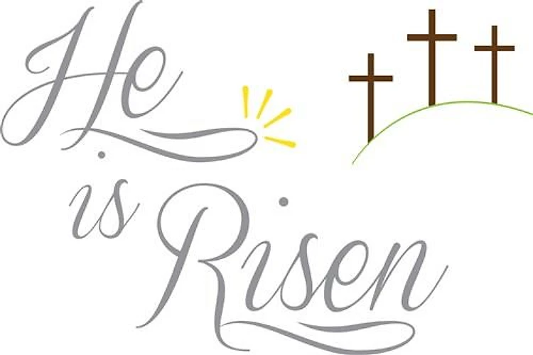 He Ha Risen 3 Crosses