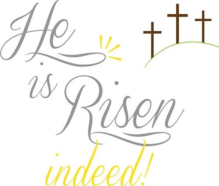 He Ha Risen 3 Crosses