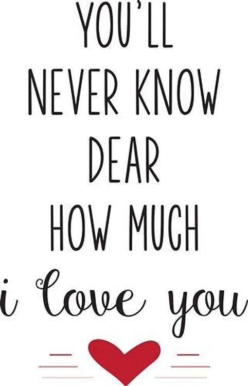 Never Know Dear How much I Love you