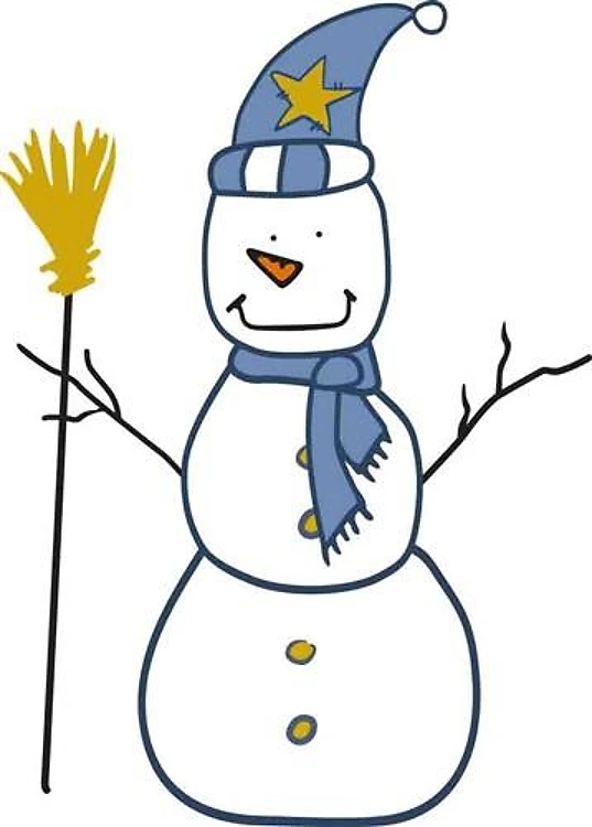 Snowman With Broom