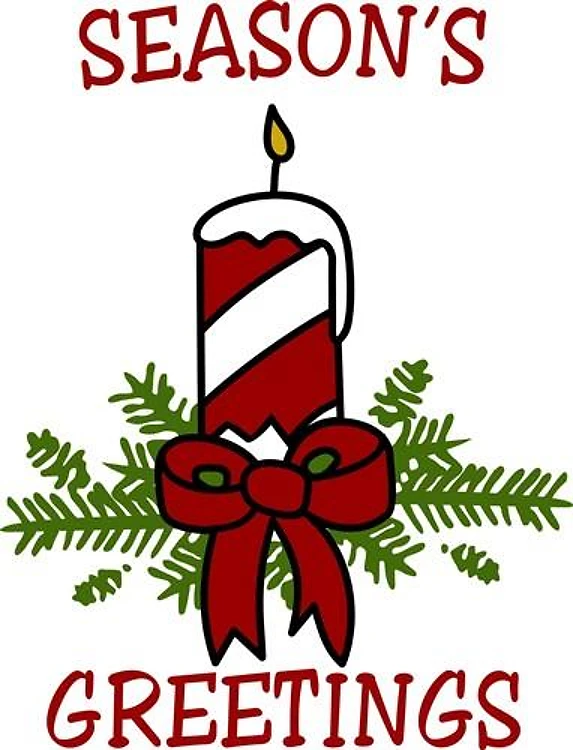Seasons Greetings Candle