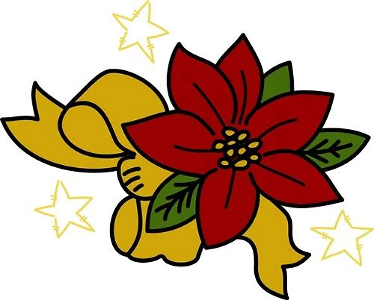 Poinsettia With Stars