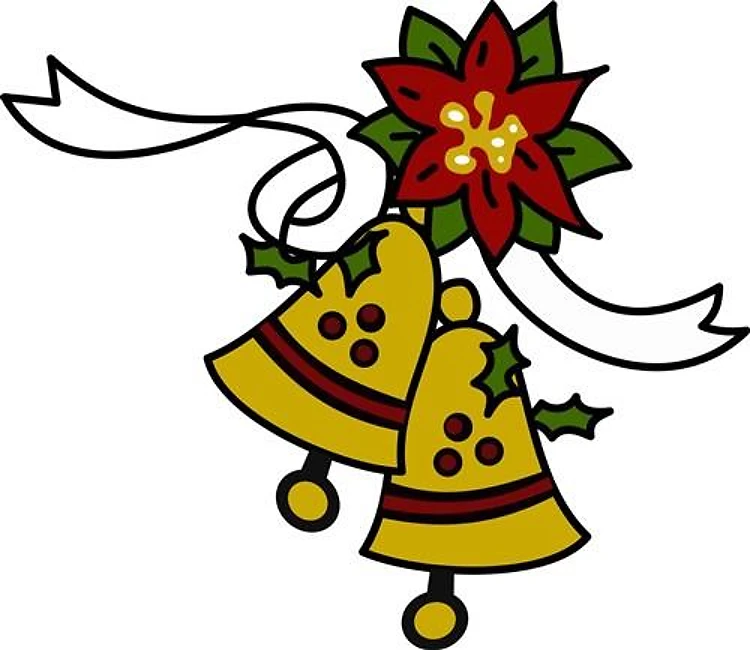 Poinsettia With Bells