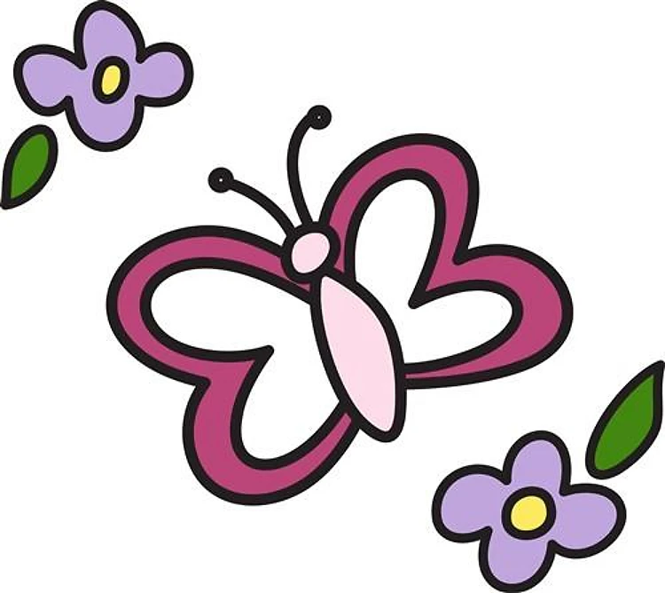Butterfly & Flowers