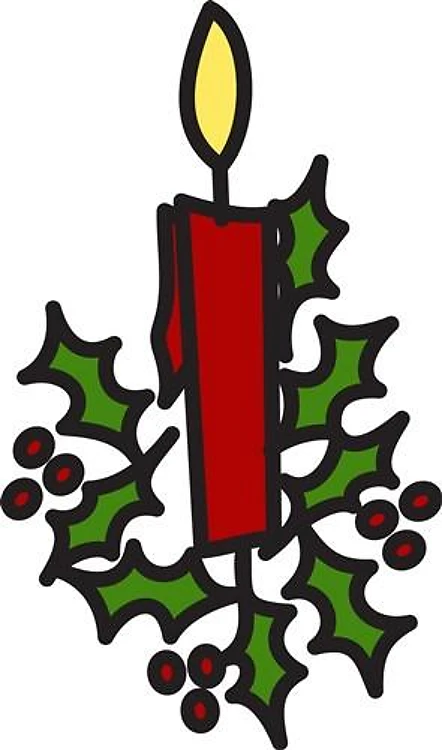 Holly Candle