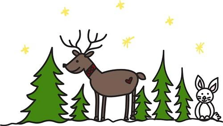 Reindeer Scene