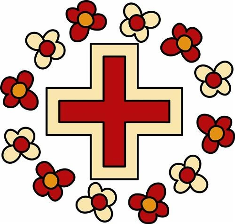 Floral Red Cross