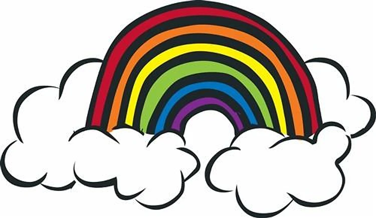 Rainbow Lined Clouds