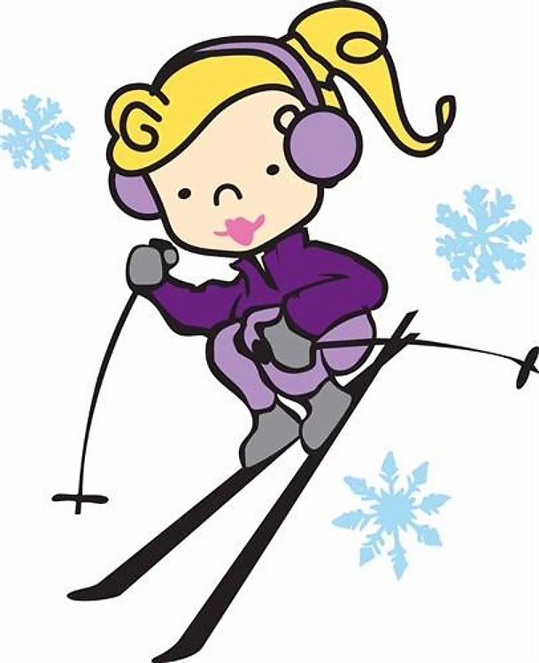 Girl Skiing