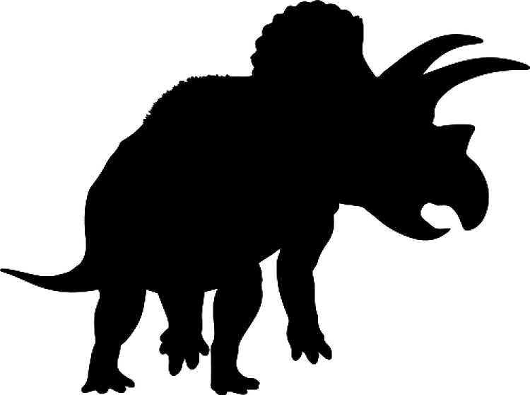 Silhouetted Triceratops