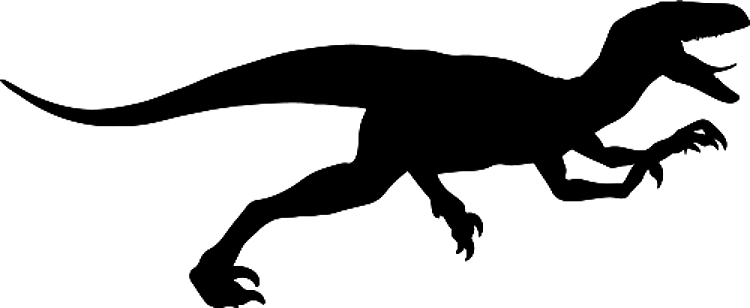 Running Velociraptor Silhouette