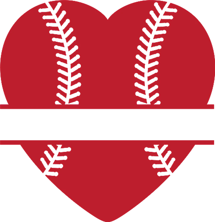 Baseball Heart Name Split