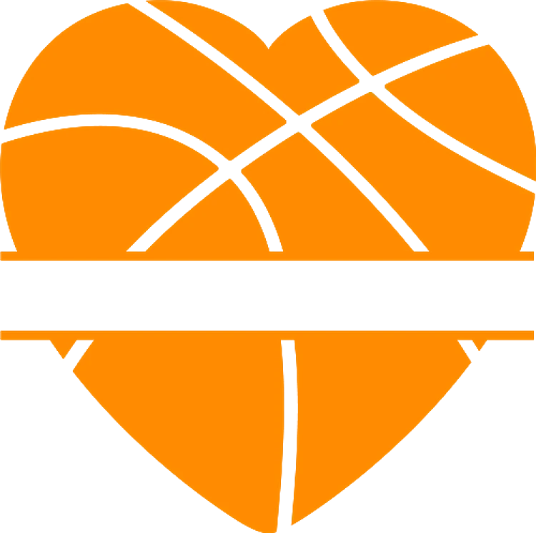Basketball Heart Name Split