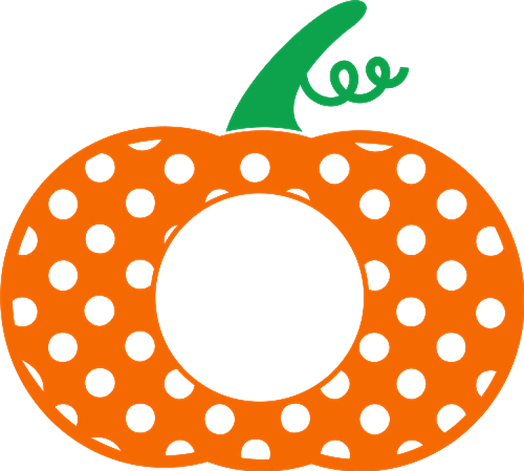 Polka Dot Pumpkin Monogram