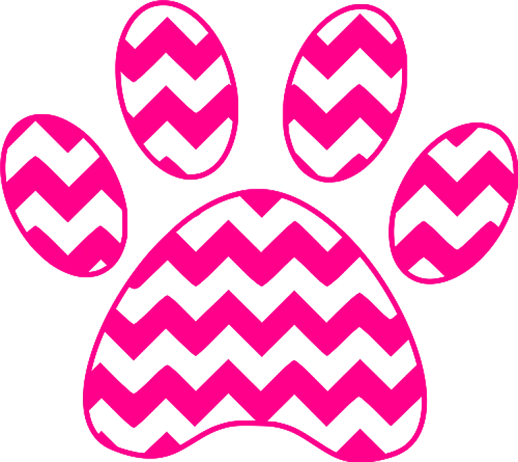 Chevron Paw Print