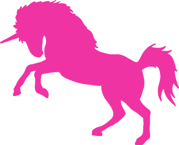 Pink Unicorn Silhouette
