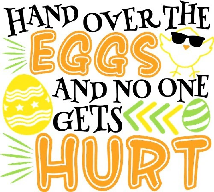 hand over the eggs