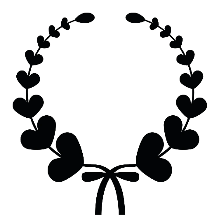 Hearts & Bow Wreath