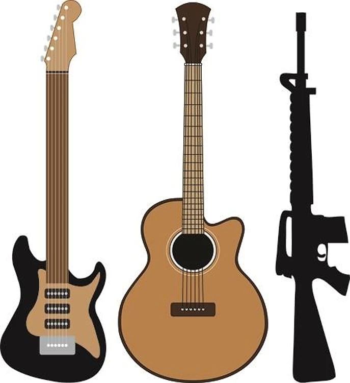 Guitars And Rifle