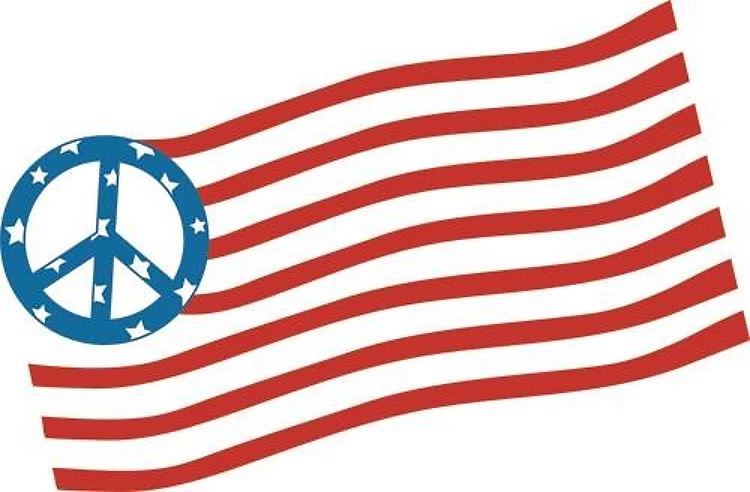 Peace American Flag