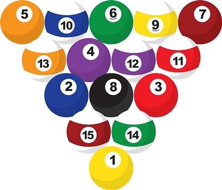 Rack of Pool Balls