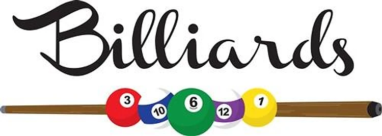 Pool Cue and Ball Border