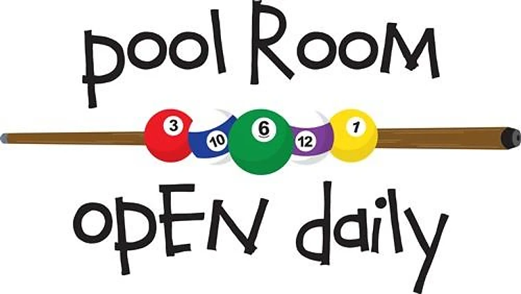 Pool Cue and Ball Border
