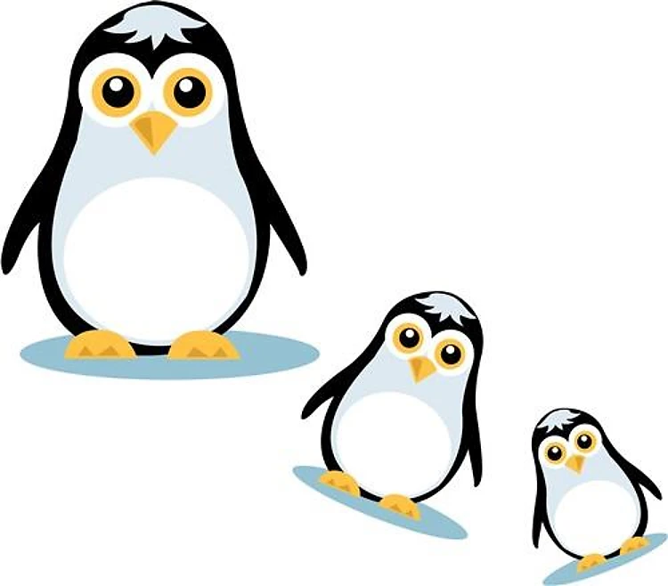 Happy Penguin Family