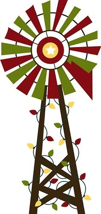 Christmas Farm Windmill